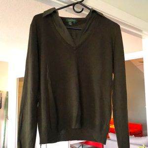 Ralph Lauren Sweater with mock blouse collar